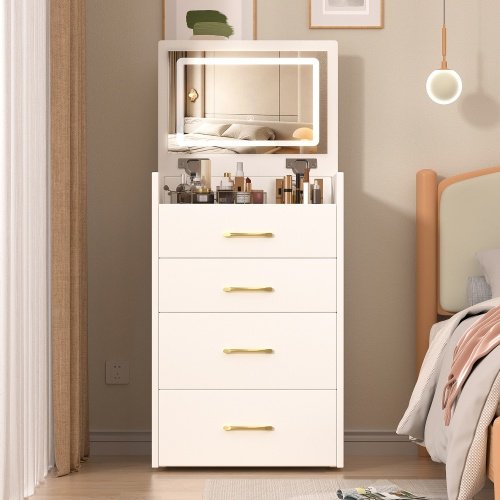74591356-f8c6-426e-99e2-a3597fb8bf15.jpg 3 In 1 Vanity Desk With Open Top Mirror,