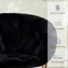 Comfortable Disc Chairs Faux Fur Furniture Bedroom Living Room  Size White