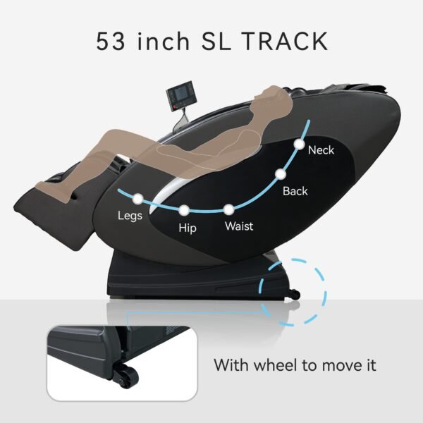 7988d92b-e625-40e4-b45a-577d16b35e2c.jpg Massage Chairs Full Body Massage Recliner With Foot Roller,Airbag Massage SL Track, Zero Gravity, Bluetooth Speaker,Black
