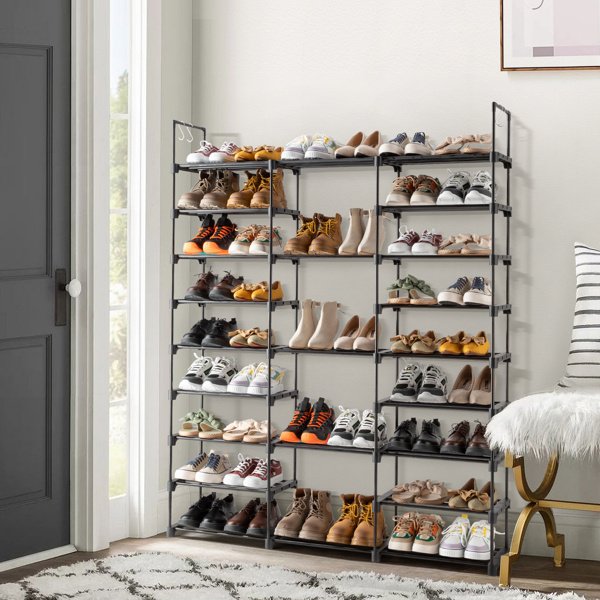 7a3b1fe4-f4ed-468c-94ed-b8cabf65225f.jpg 3 Rows And 9 Layers With Hooks Can Hold 50 Pairs Of Shoe Racks