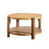 Round Coffee Table With Solid Wood For Living Room,