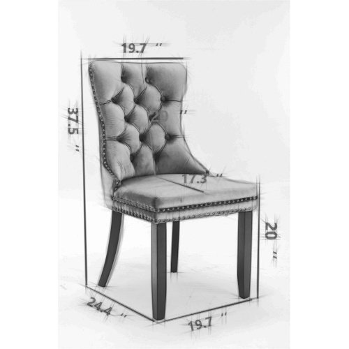 Modern, High-end Tufted Solid Wood Contemporary Velvet Upholstered Dining Chair