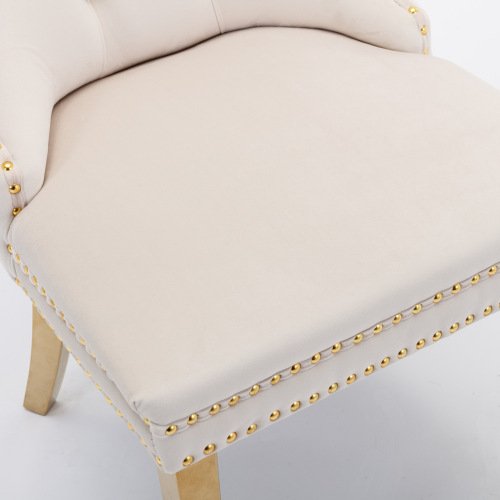 Modern, High-end Tufted Solid Wood Contemporary Velvet Upholstered Dining Chair