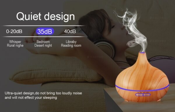 829680707170.jpg Creative Home Appliance Full Wood Grain Remote Control Aromatherapy Lamp