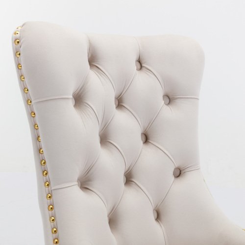 Modern, High-end Tufted Solid Wood Contemporary Velvet Upholstered Dining Chair
