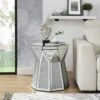 85ada42c-a0f6-498f-bbeb-880c7ddf9f24.jpg Drum Style Coffee Table With Mirror Crystal Inlay,
