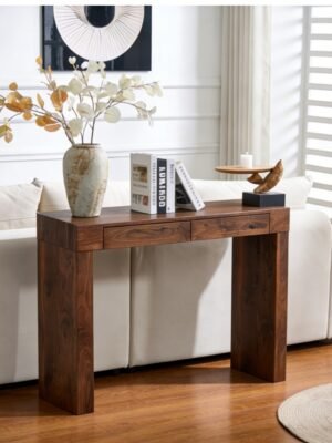86aaa03e-7522-46f1-9261-bd159da25073.jpg Elegant Natural Walnut Wood Grain Bar Table -50 Inches Long