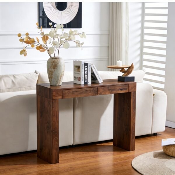86aaa03e-7522-46f1-9261-bd159da25073.jpg Elegant Natural Walnut Wood Grain Bar Table -50 Inches Long