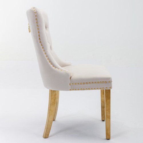Modern, High-end Tufted Solid Wood Contemporary Velvet Upholstered Dining Chair
