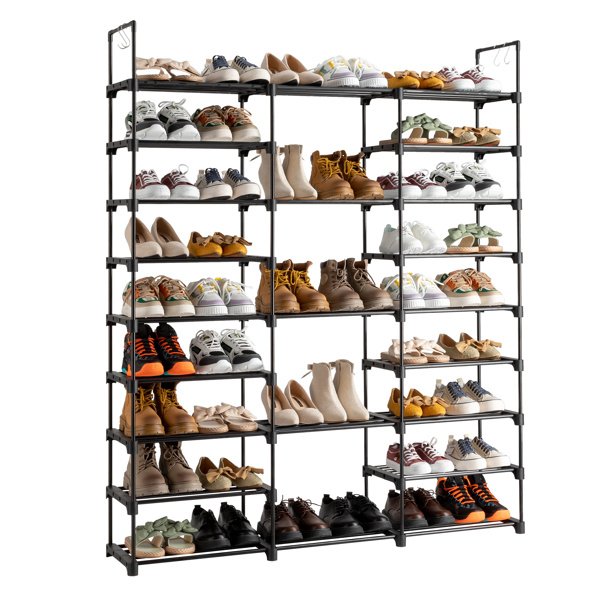 89731cf7-179a-4a24-a923-32f5c8eb744d.jpg 3 Rows And 9 Layers With Hooks Can Hold 50 Pairs Of Shoe Racks