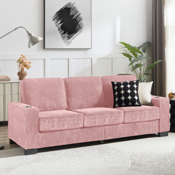 83.86  Corduroy Fabric Sofa,