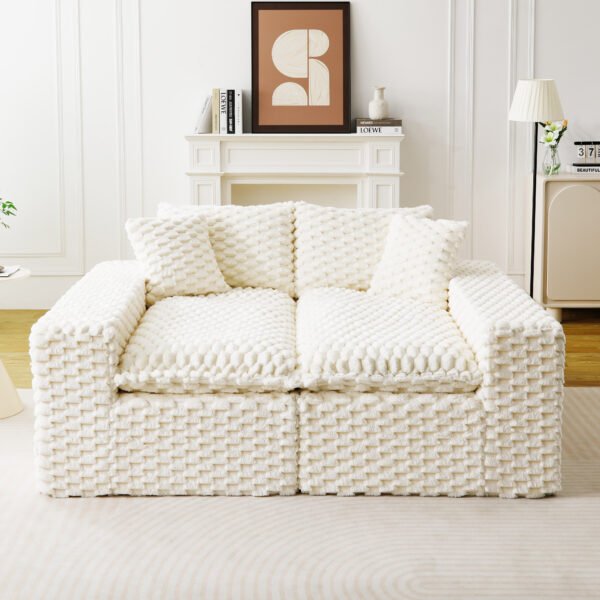 8e2cef32-a65c-4a9f-9297-3c2dae374aff.jpg Luxury White Turtle Velvet Multifunctional Sofa