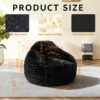 Bean Bag Chair For Adults, Foam Filled Furniture With Soft Removable Cover