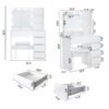 Vanity, Makeup Vanity Desk Set With Mirror & Light