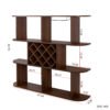 Large Wall Mounted 3 Tier  Rustic Bottle Wine Rack