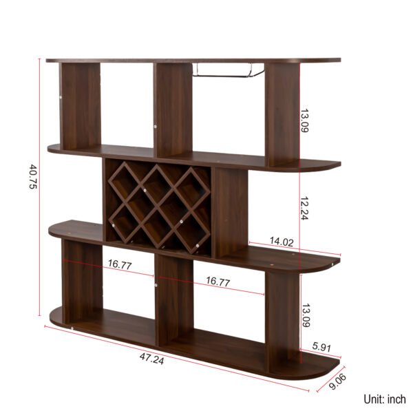 Large Wall Mounted 3 Tier  Rustic Bottle Wine Rack