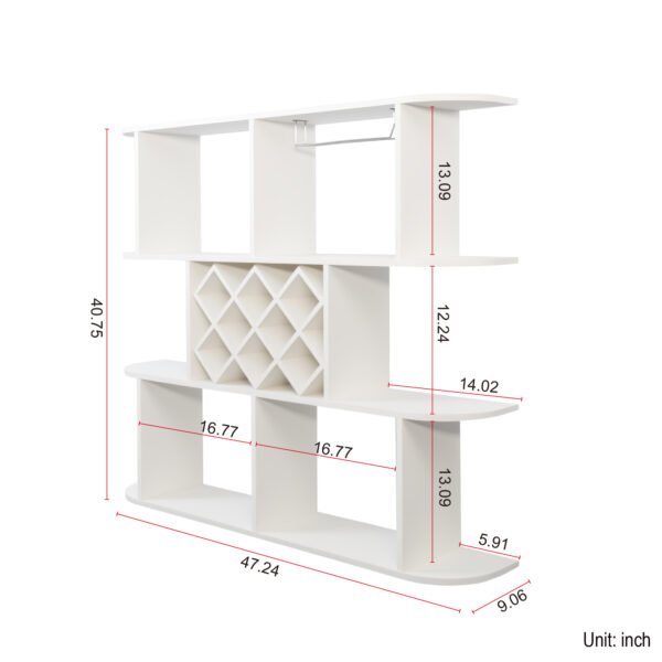 Large Wall Mounted 3 Tier  Rustic Bottle Wine Rack