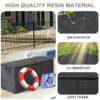 Pure Black Courtyard Storage Box With Two Wheels