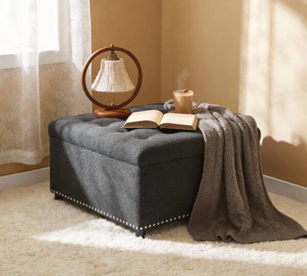 Storage Ottoman, Tufted Footstool.
