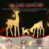 3-Piece Lighted Christmas Reindeer Family Set Outdoor Decorations,