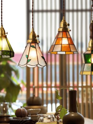 9f2a9dd9-10e1-4c98-9cbd-4b6d25516666.jpg Japanese Retro Restaurant Bedroom Homestay Brass Glass Chandelier
