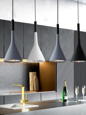 Nordic Minimalism Aluminum Horn Chandelier Restaurant Bar Lamp