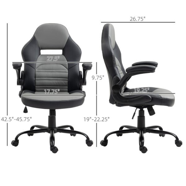 a4b70966-9335-4f66-8aad-590cec31fd48.jpg PU Leather Gaming Chair with Flip-up Armrests