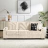 83.86 Corduroy Fabric Sofa,Modern Compressed Couch