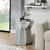 a5b19ecb-d9ea-43ed-9fb0-f09e4e234d79.jpg Drum Style Coffee Table With Mirror Crystal Inlay,