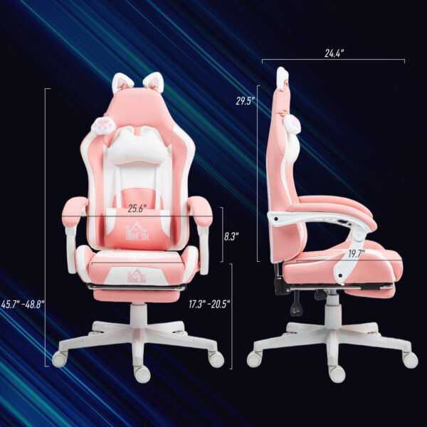Cute Racing Gamer Chair, Pink