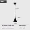 Nordic Minimalism Aluminum Horn Chandelier Restaurant Bar Lamp