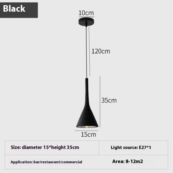Nordic Minimalism Aluminum Horn Chandelier Restaurant Bar Lamp