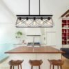 5 Lamps Farmhouse Chandelier Dining Room White - No Bulbs Unavailable