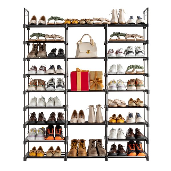 b345f82d-4a98-4612-a90d-99a8f9edd077.jpg 3 Rows And 9 Layers With Hooks Can Hold 50 Pairs Of Shoe Racks