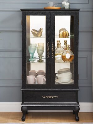 b37d60db-1028-40a0-820c-69d327b8824b.jpg Lighted Curio Cabinet With Glass Doors And Adjustable Shelves 2 Door Wine Cabinet Display