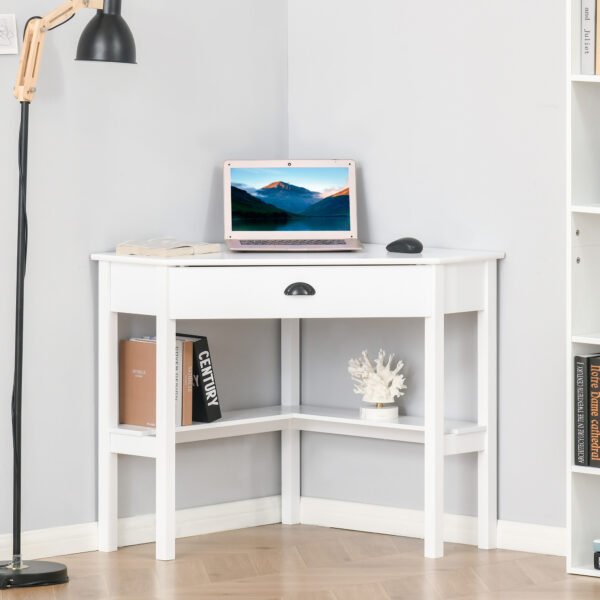 b47767f9-1668-47af-9c9a-0ce0457c69d7.jpg Corner Desk, Triangle Computer Desk with Drawer and Storage Shelves for Small Spaces,