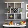 Large Wall Mounted 3 Tier  Rustic Bottle Wine Rack