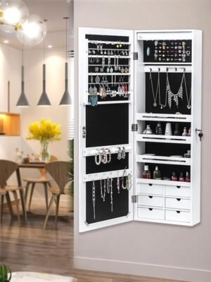 b70dac2f-a9a0-49fb-8e01-ef150d51d3dd.jpg Non Full Mirror Wooden Wall Mounted Jewelry Storage Mirror Cabinet