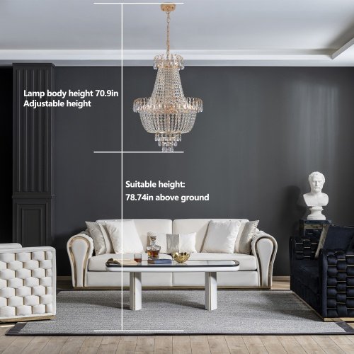 Golden Crystal Chandelier