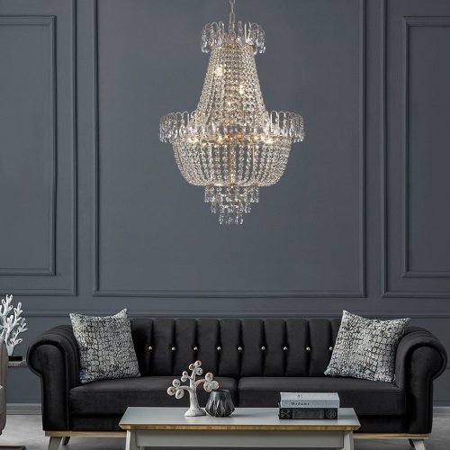 Golden Crystal Chandelier