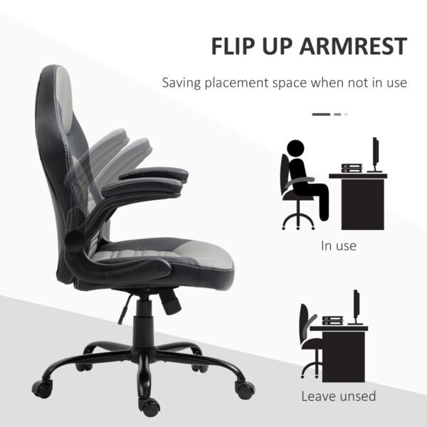 c5ef39d5-126c-4edc-ad1f-ec0bb2c850e1.jpg PU Leather Gaming Chair with Flip-up Armrests