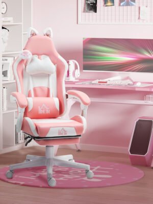 Cute Racing Gamer Chair, Pink