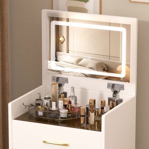 cc60dcde-3213-41a4-9af7-b79d2b13d7c6.jpg 3 In 1 Vanity Desk With Open Top Mirror,