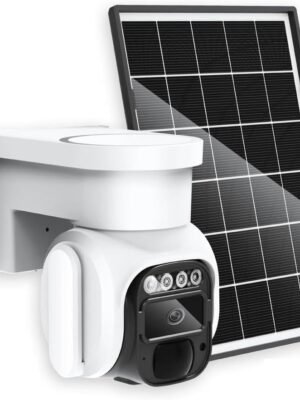 Cellular Security Camera Outdoor Wireless, No WiFi Needed Solar Powered 4G LTE Camera, 2K Color Night Vision, PIR Motion Sensor, 360 Live View, Two-Way Audio, SIM Card & SD Card Included