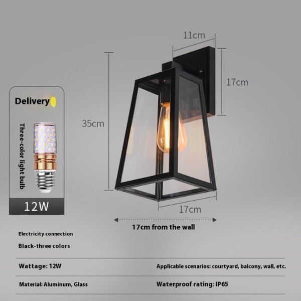 European style exterior wall light, outdoor light, waterproof courtyard light