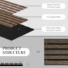 95" x 8" Wood Panels for Wall, 4 Pack Acoustic Panels, Sound Absorbing Slat Wall For Interior Wall Decor, Home, Walnut