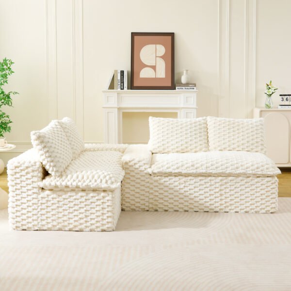 d79817dd-1830-4760-a43b-17cd935d95b3.jpg Luxury White Turtle Velvet Multifunctional Sofa