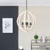 d7b2882b-f3b4-4f28-a9f9-3fb33776c66d.jpg 6 - Light Wood Chandelier With Adjustable Chain For Kitchen, Dining Hall Entrance, Bulb Not Included