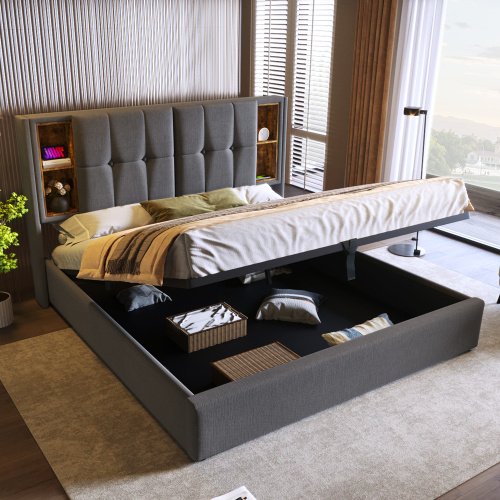 da58989f-ceda-4cd7-b681-1ae2cc95c28f.jpg Hydraulic Storage Bed With Hydraulic Lever,