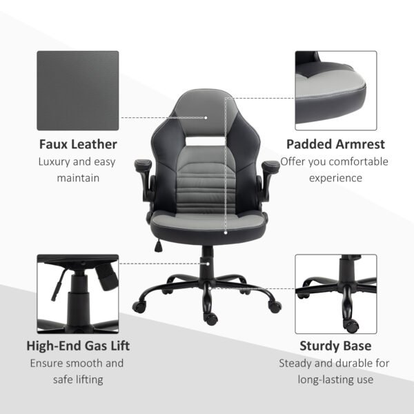 daa9dfc0-1e9a-4c89-a67a-e73bbf5885ae.jpg PU Leather Gaming Chair with Flip-up Armrests
